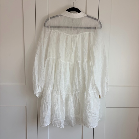 Zara White Long Sleeve Dress | M - Picture 6 of 6
